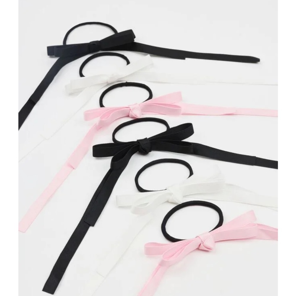 Garage Set of 6 Ribbon Bow Hair Elastics
